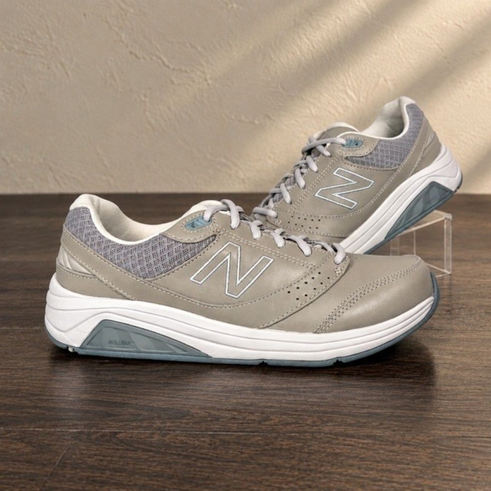 New Balance 928v3 Womens 8.5 B Gray Taupe Leather Walking Shoes Rollbar WW928GR3